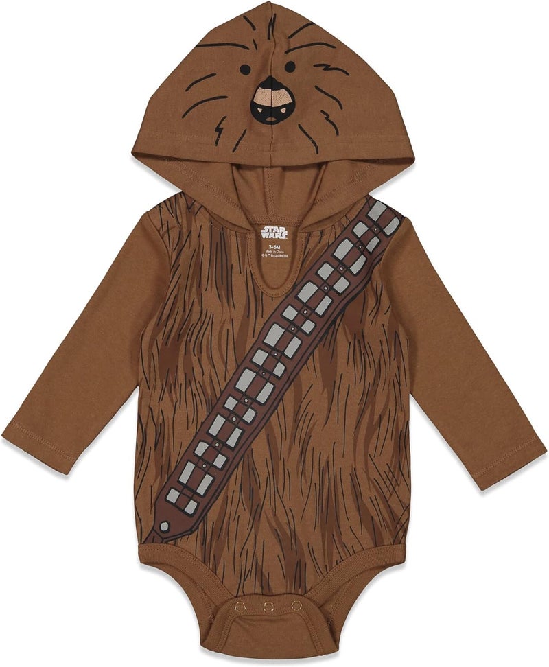 Starwars Baby 3 Pack Hooded Cosplay Bodysuits Newborn to Infant Sizes (Newborn - 24 Months) - Image 4