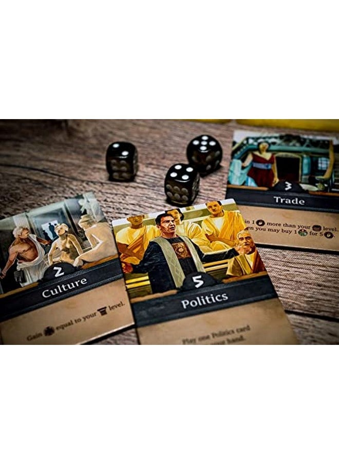 : Khora, Rise Of An Empire, Race To Development Game, Develop Your City Faster And Better Than Your Opponents, 2 To 4 Players, 75 Minute Play Time, For Ages 14 And Up