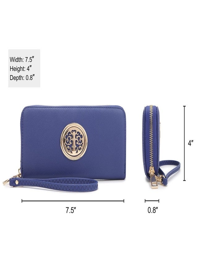 Dasein Woman Wallet Purse Zip Around Clutch Bag Phone Case with Wrist Strap Multiple Card Holders(Tan) - Image 2