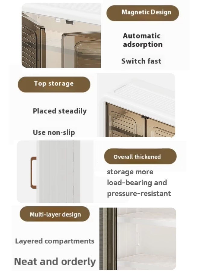 Bathroom Storage Rack,Kitchen Wall Cabinet Bathroom Storage Cabinet Large Capacity No Drilling Bathroom Storage Shelf Wall-Mounted Bathroom Kitchen Living Room Corridor Organizer Rack torage & Organisation Cabinet Double Door - Image 5