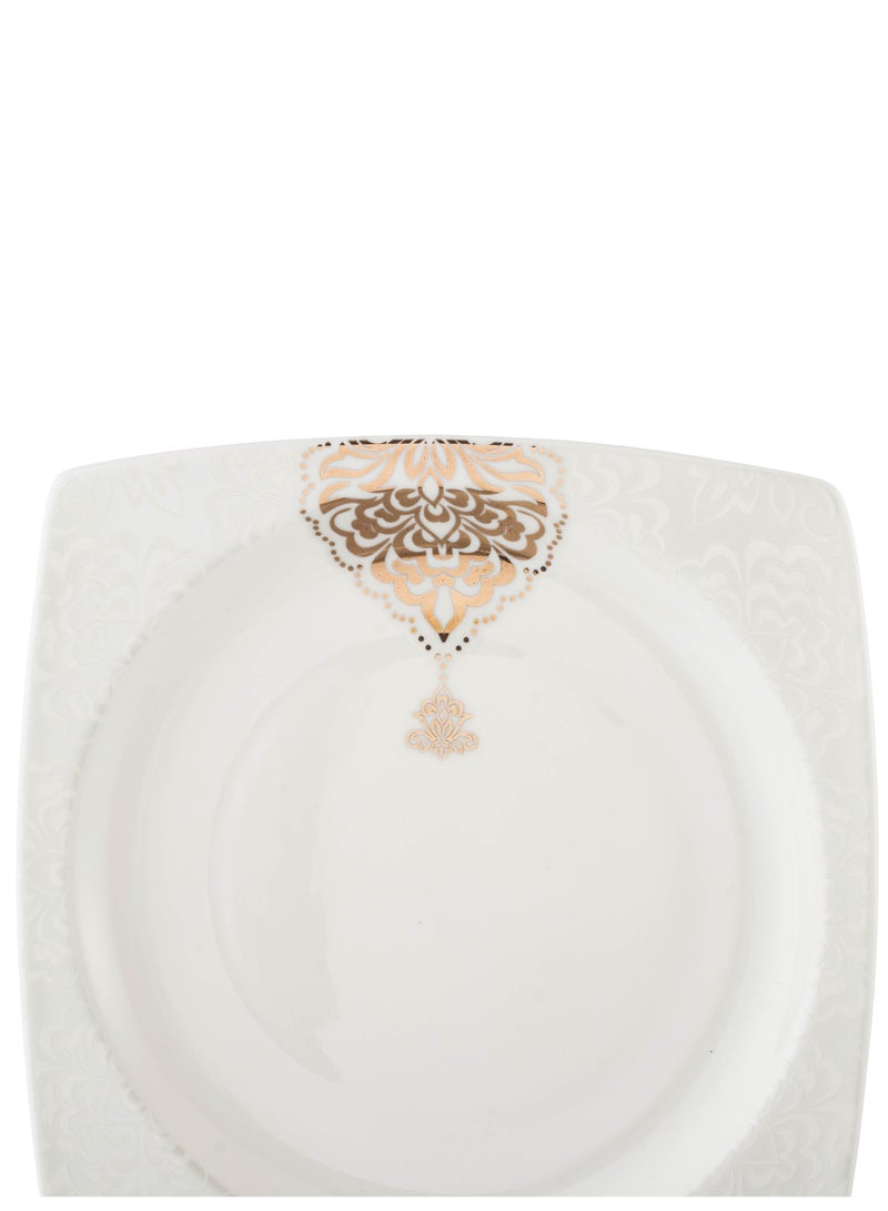 Dania Set of 6 pure white porcelain dessert, fruit and breakfast plates - Image 5
