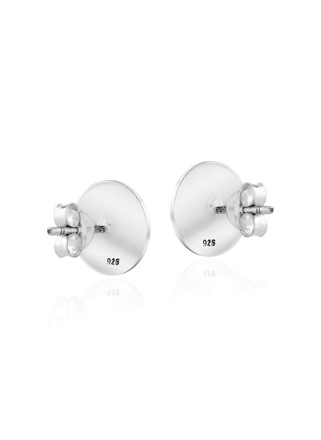 AeraVida Intricately Beautiful Celtic Quaternary Knot And Infinity Round .925 Sterling Silver Post Stud Earrings For Norse Or Viking Inspired Unisex Fashion Accessories  - Image 3