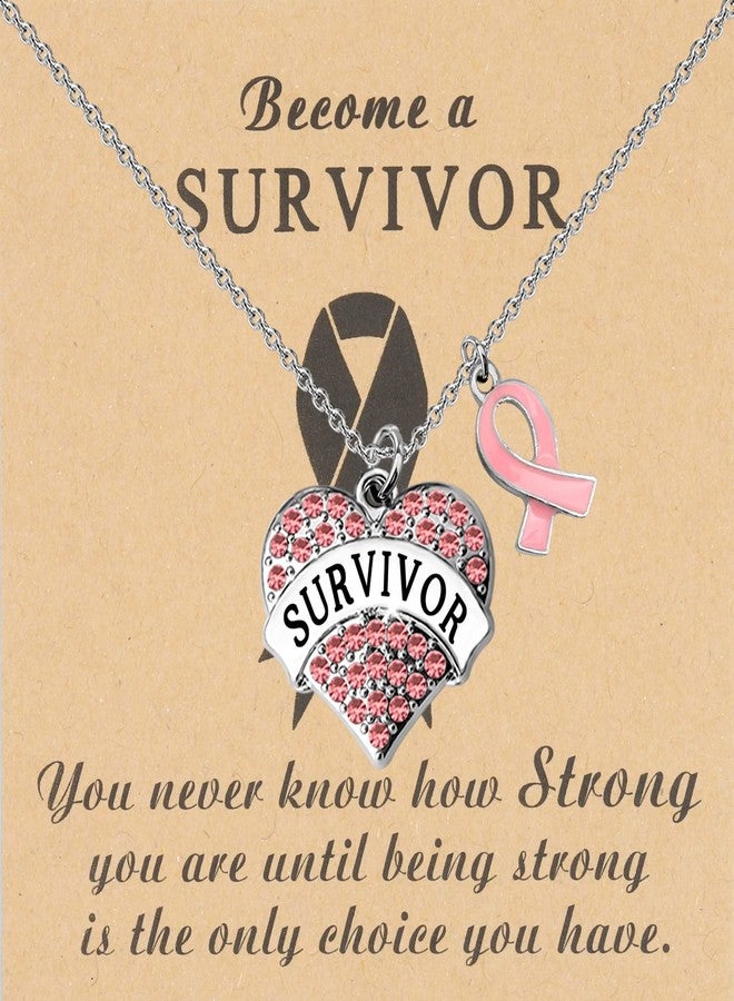 Gzrlyf Stainless Steel Breast Cancer Survivor Necklace (Necklace) - Image 1