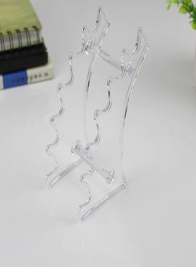 Takelablaze Pen Display Stand 6-Slots Pen Holder Acrylic Stands Makeup Brush Rack Organizer Eyebrow Pen Display Stand Art Brush Rack Organizer Holder for Home School and Office, 4PCS - Image 4