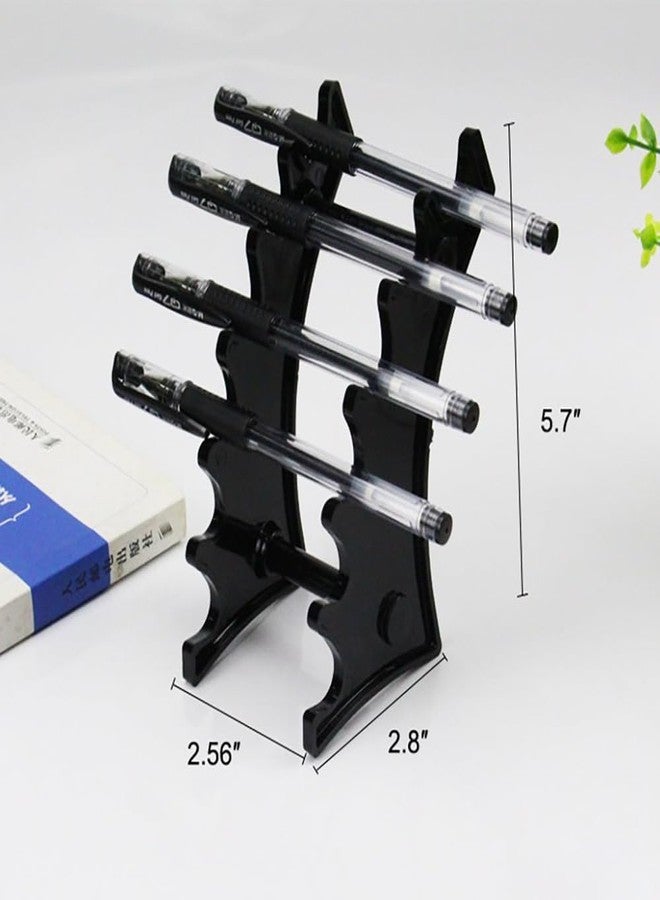 Takelablaze Pen Display Stand 6-Slots Pen Holder Acrylic Stands Makeup Brush Rack Organizer Eyebrow Pen Display Stand Art Brush Rack Organizer Holder for Home School and Office, 4PCS - Image 3