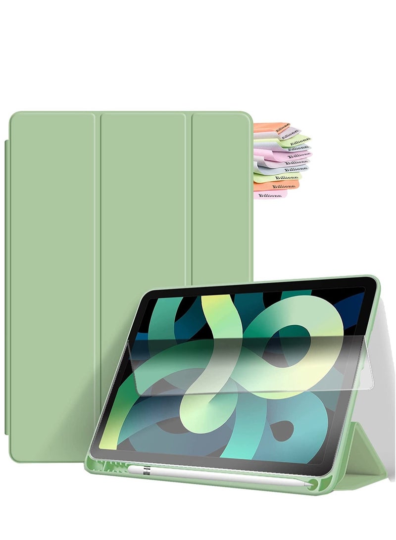ELTRAZONE Case for New iPad Air 5th Generation (2022)/iPad Air 4th Generation (2020) 10.9 Inch, with Screen Protector and Auto Wake/Sleep Cover, Matcha Green - Image 1