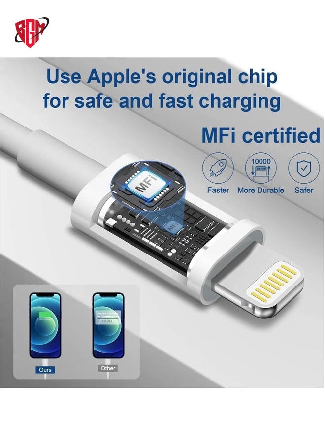 20W Lightning Cable PD USB C Wall Charger 2-Pack Fast Charging Adapter Compatible with iPhone 13/13Pro/12/12 Pro iPad/11/11Pro