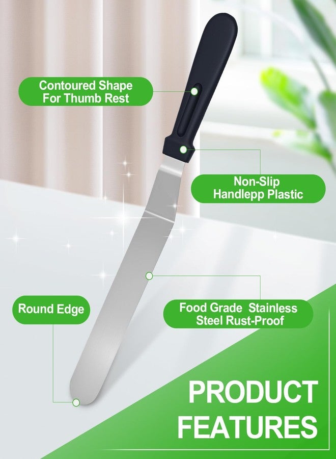 PROKITCHEN 1PCS Purple Adjustable Food Grade Stainless Steel Cake Cutter Slicer Leveler with 2PCS Offset Spatula, Icing Spatulas, 6 and 8 inch, Professional Angled Cake Spatula for Kitchen or Bakery - Image 4