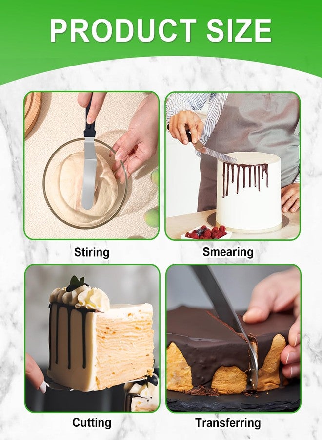 PROKITCHEN 1PCS Purple Adjustable Food Grade Stainless Steel Cake Cutter Slicer Leveler with 2PCS Offset Spatula, Icing Spatulas, 6 and 8 inch, Professional Angled Cake Spatula for Kitchen or Bakery - Image 5