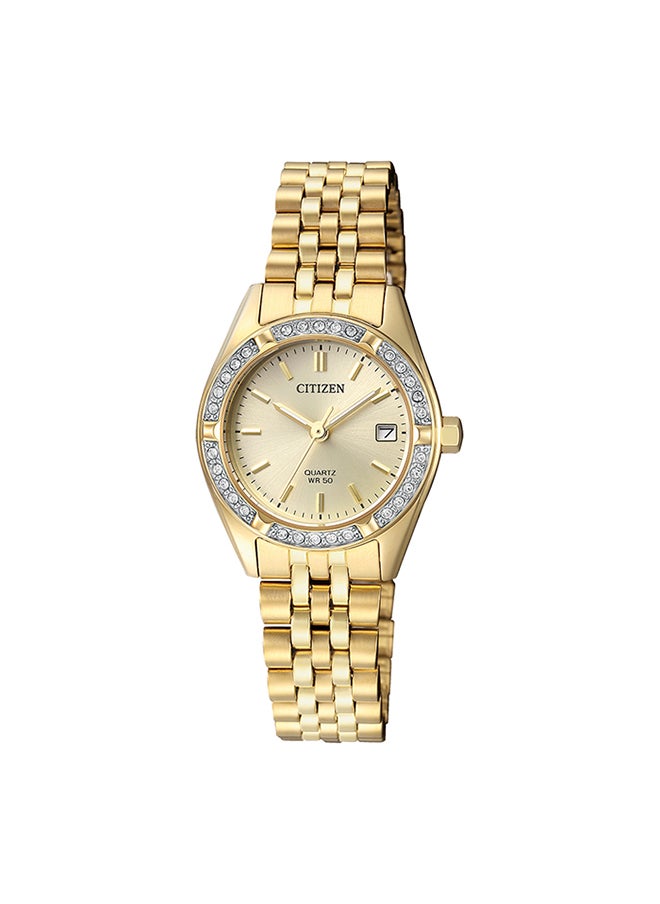 CITIZEN ساعة يد نسائية من الستانلس ستيل بعقارب دائرية الشكل EU6062-50P - 26 ملم  - Image 1