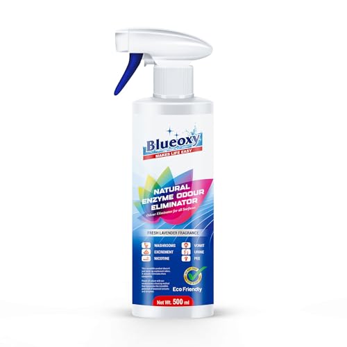 Blueoxy Natural Enzyme Odour Eliminator |Pee & Vomit Odour Remover | Pet Odours |Restroom Odours |Lavender Fragrance | 500 ml - Image 1