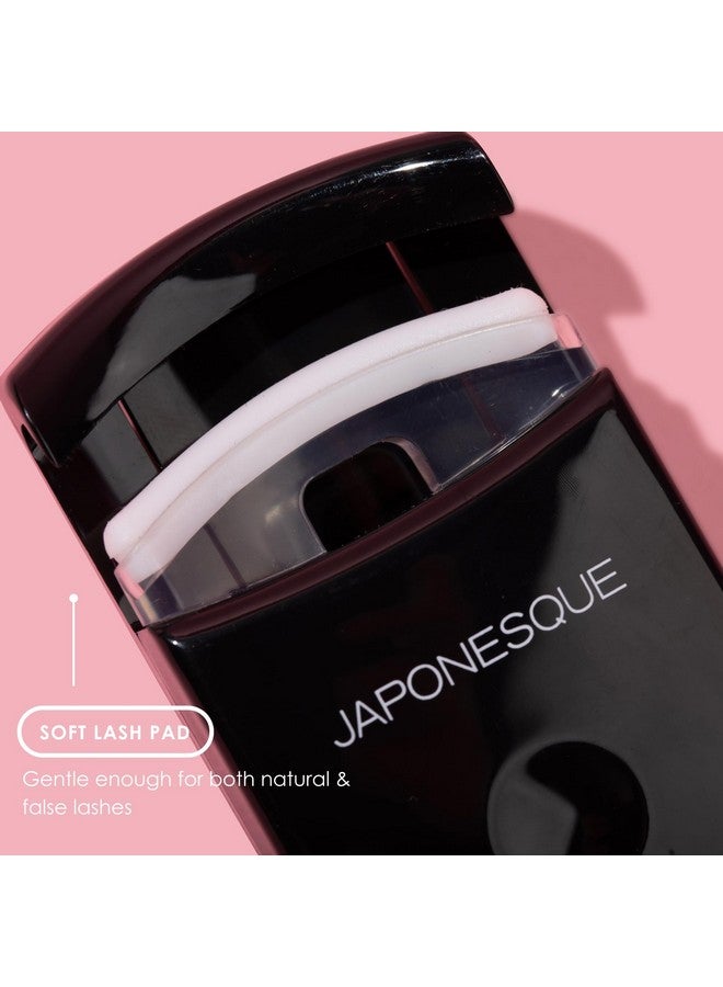 Japonesque Travel Eyelash Curler, Black - Plastic Eyelash Curlers For Travel Makeup, Go Curl Lash Curler With Bonus Replacement Lash Pad - 1 Pack - Image 2