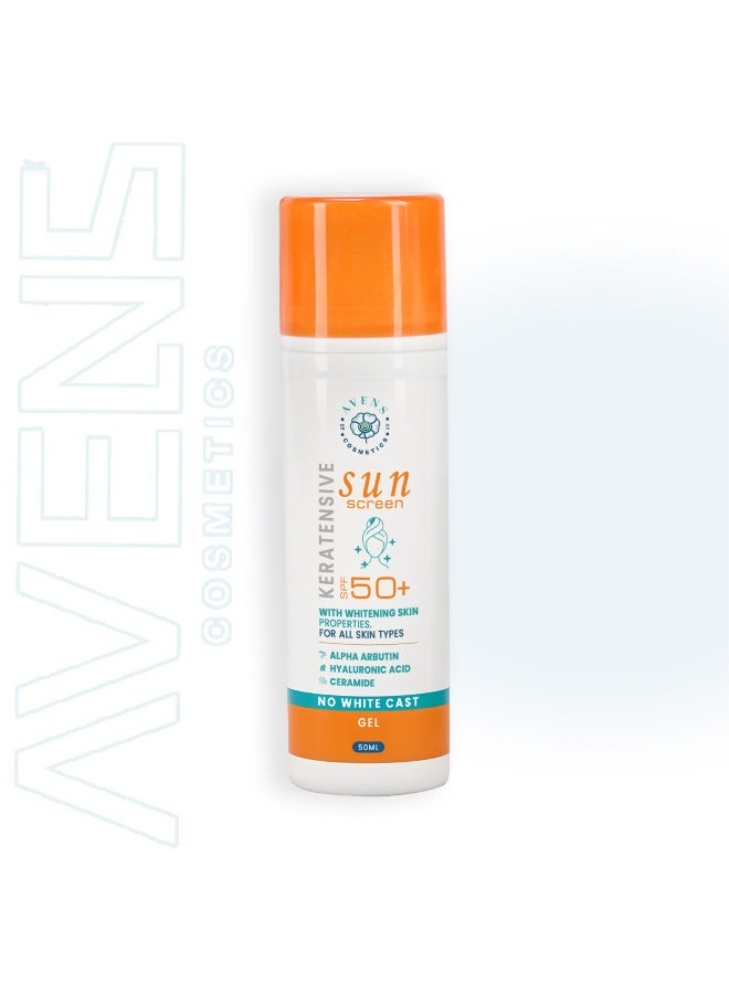 Avens Cosmetics Keratensive Sunscreen Gel-Cream SPF50+ – Alpha Arbutin 50ml - Image 1