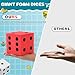 Shappy 4 Pieces 35 Inch Foam Dice Cube Jumbo Dice with Number Dots Big Giant Foam Large Cube for Christmas Game Math Classroom Party Favors Bag StuffersRed Yellow Blue White - Image 4