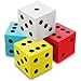 Shappy 4 Pieces 35 Inch Foam Dice Cube Jumbo Dice with Number Dots Big Giant Foam Large Cube for Christmas Game Math Classroom Party Favors Bag StuffersRed Yellow Blue White - Image 2