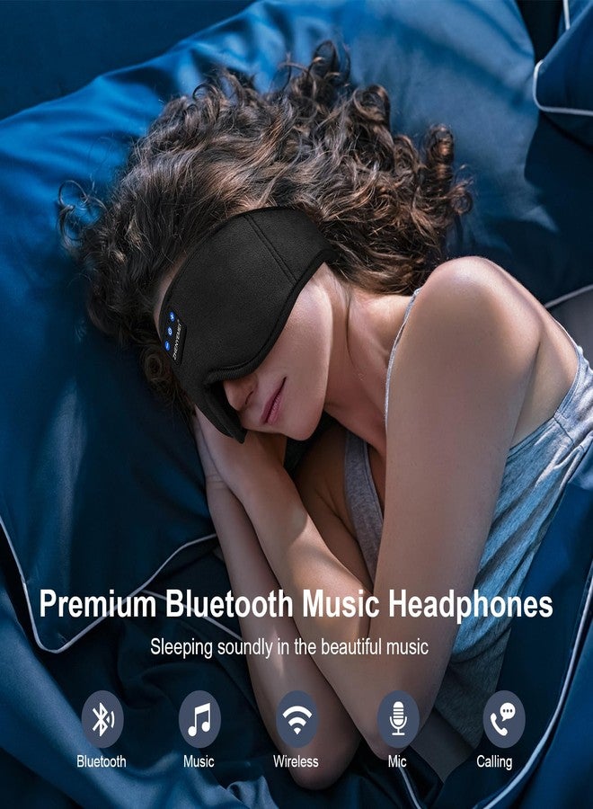 ZHENYEMEI Bluetooth Sleep Headphones Bluetooth Sleep Mask | 3D Eye Mask for Sleeping | 16hrs Playingtime | Light Blocking Eye Mask | Auto - Off Timer | Best for Sleeper | Travel - Image 4