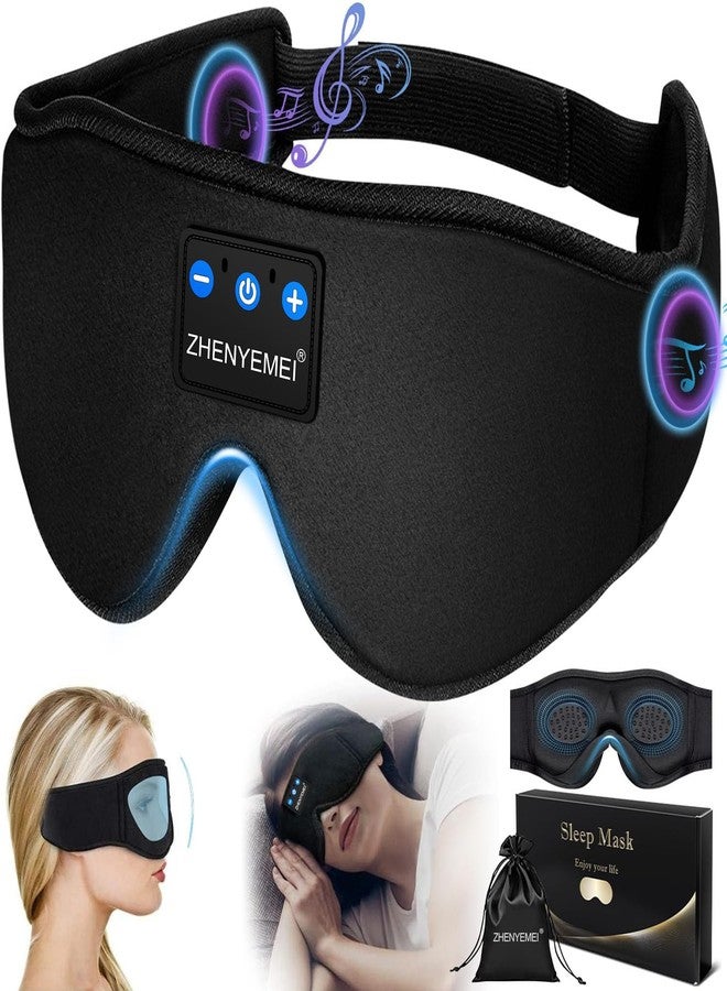 ZHENYEMEI Bluetooth Sleep Headphones Bluetooth Sleep Mask | 3D Eye Mask for Sleeping | 16hrs Playingtime | Light Blocking Eye Mask | Auto - Off Timer | Best for Sleeper | Travel - Image 1