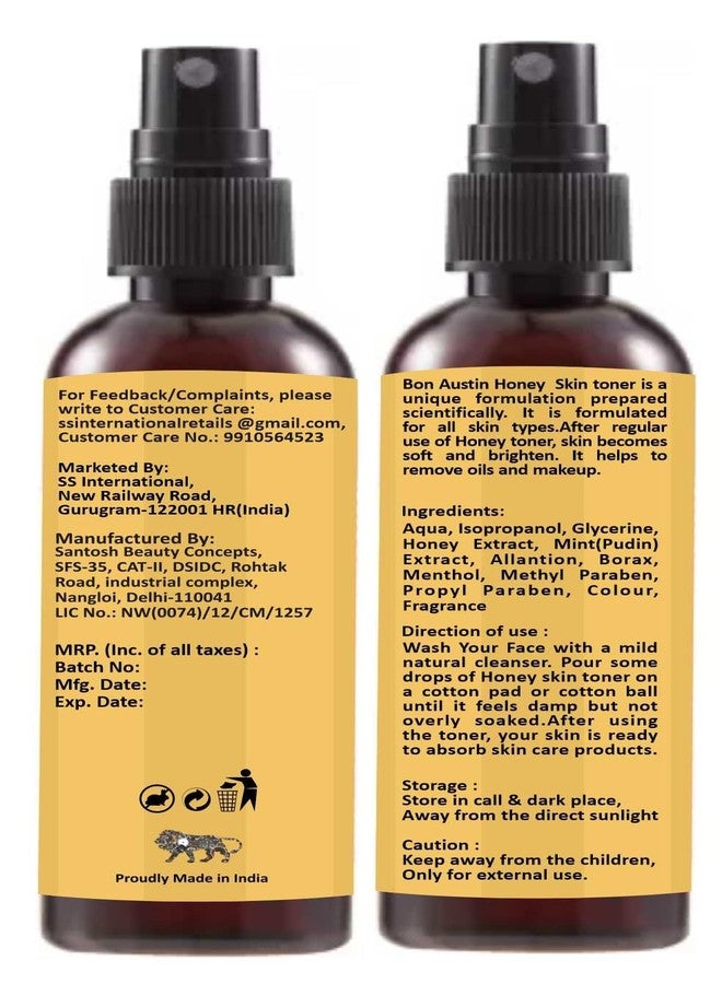Bon Austin Cucumber toner 100ML & Honey Face Toner 100ML Tightens Pores | Instantly Hydrates | Gaves Hydrating and Cleansing Skin Pack of 2 - Image 5