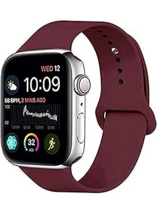 حزام سيليكون ناعم لساعة مقاس 42 مم و44 مم و45 مم و49 مم نبيتي