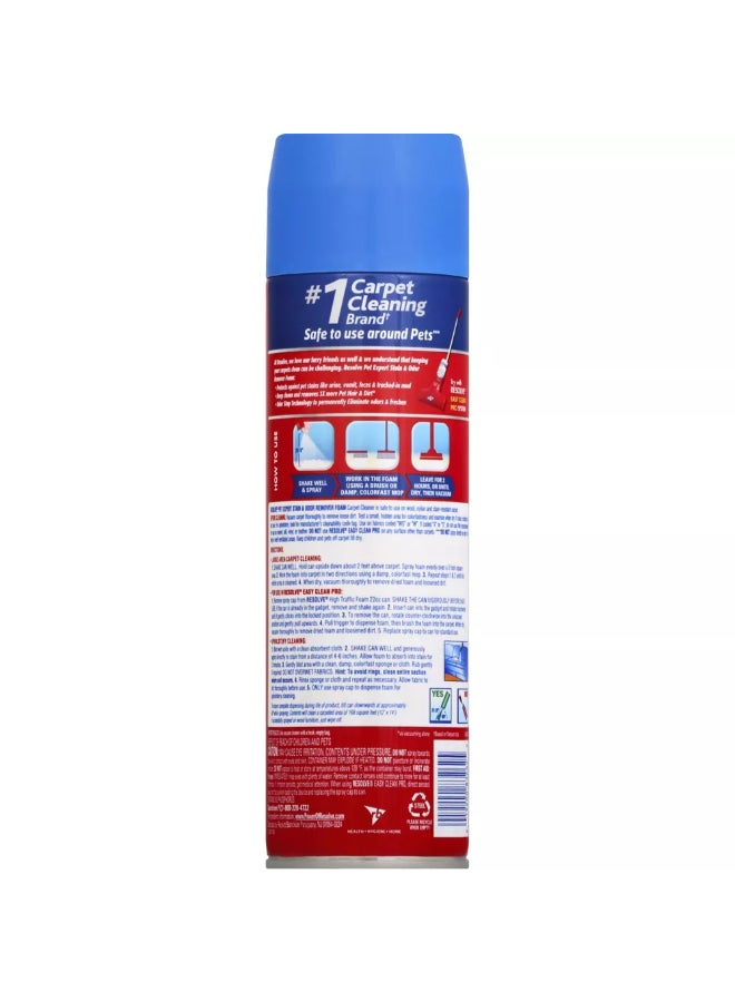 Resolve Pet Expert Odor Stop Technology Heavy Traffic Foam Carpet Cleaner 22 oz 270876 - Image 2