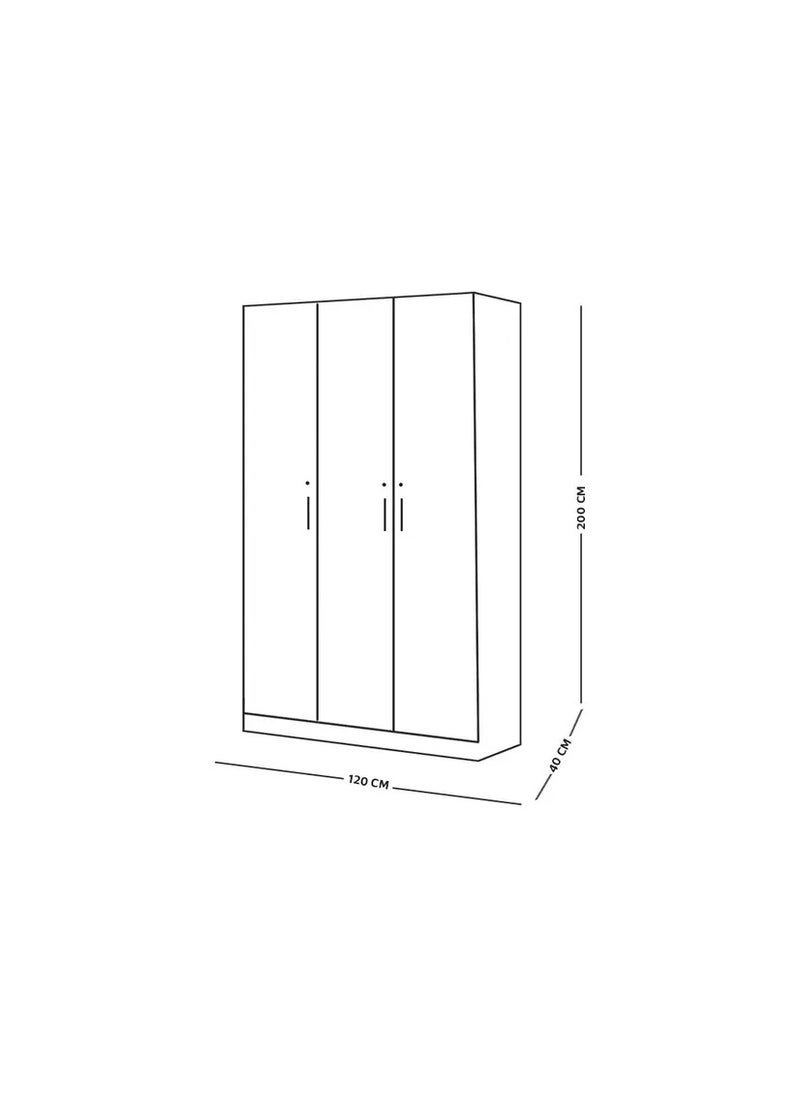 Malaysian 3-door wooden wardrobe