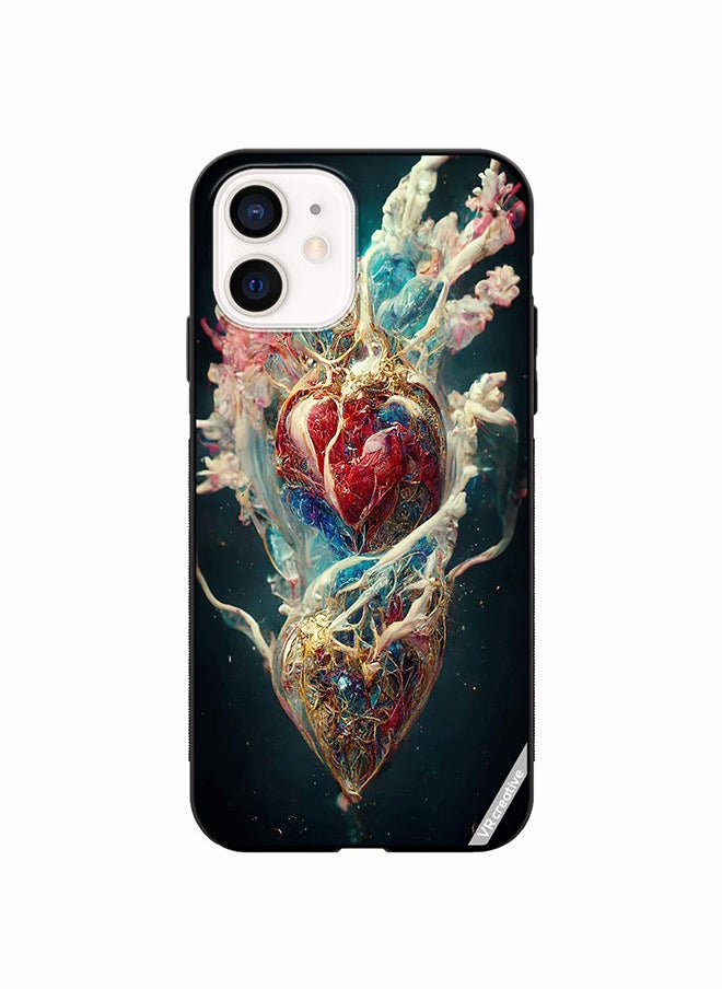 VR CREATIVE Protective Case Cover For Apple iPhone 12 Digital Flesh Design Multicolour  - Image 1