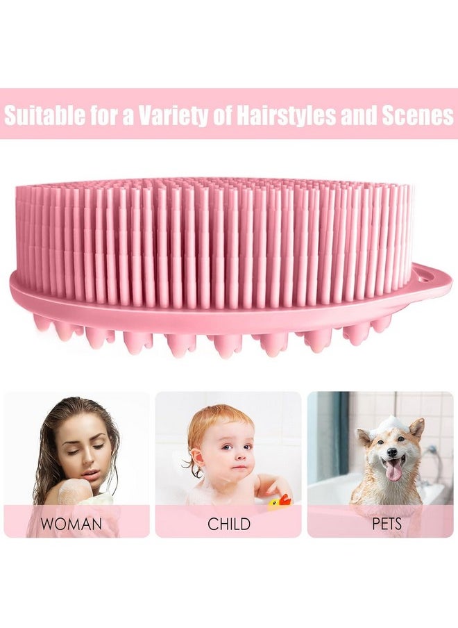 INOVERA (LABEL) - Silicone Bathing Scrubber - Exfoliating Cleaning Bath Brush - Soft Body Wash Shower Brushes (Rose Gold) - Image 1
