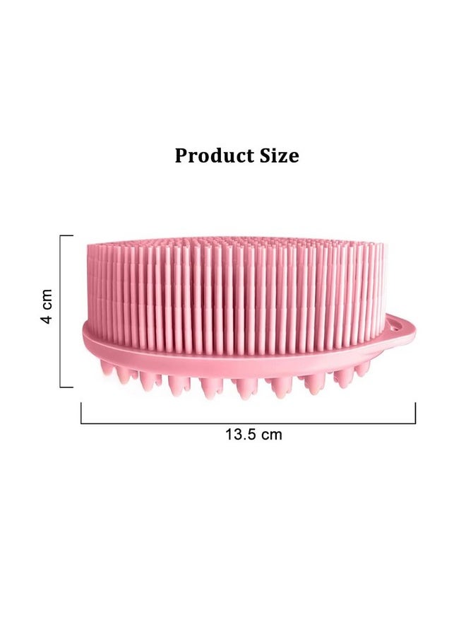INOVERA (LABEL) - Silicone Bathing Scrubber - Exfoliating Cleaning Bath Brush - Soft Body Wash Shower Brushes (Rose Gold) - Image 1