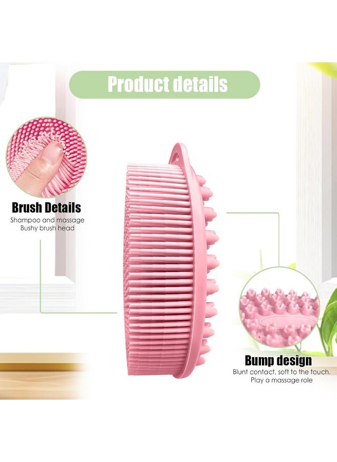 INOVERA (LABEL) - Silicone Bathing Scrubber - Exfoliating Cleaning Bath Brush - Soft Body Wash Shower Brushes (Rose Gold) - Image 1