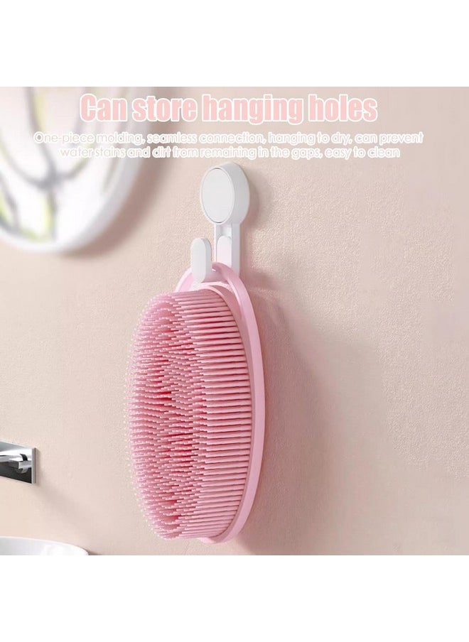 INOVERA (LABEL) - Silicone Bathing Scrubber - Exfoliating Cleaning Bath Brush - Soft Body Wash Shower Brushes (Rose Gold) - Image 1