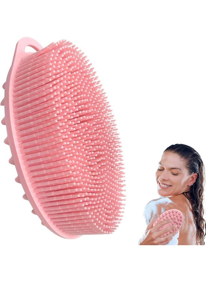 INOVERA (LABEL) - Silicone Bathing Scrubber - Exfoliating Cleaning Bath Brush - Soft Body Wash Shower Brushes (Rose Gold) - Image 1