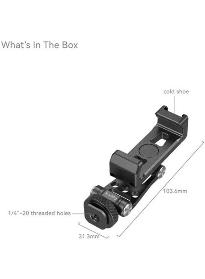 SmallRig Metal Phone Holder With Cold Shoe Mount 4382 - Image 3