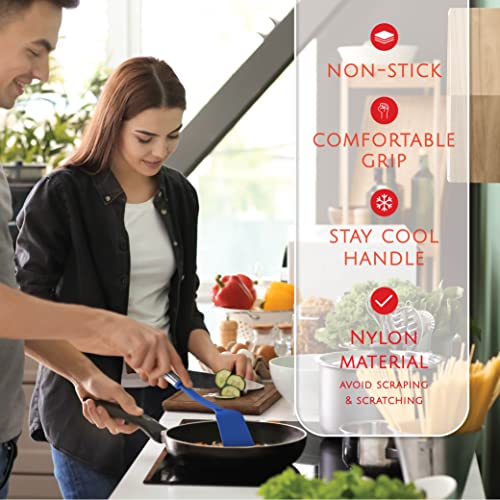 Kaluns Kitchen Utensils Set, Cooking Utensil Set Kitchen Gadgets, Pots and Pans set Nonstick and Heat Resistant, 24 Pcs Nylon and Stainless Steel, Spatula Set, Apartment Essentials Kitchen Cookware Sets - Image 3