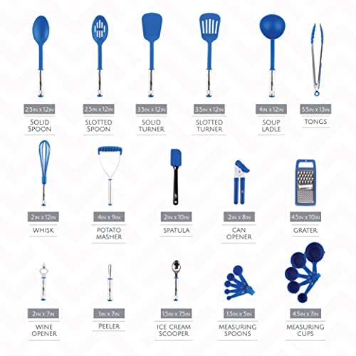 Kaluns Kitchen Utensils Set, Cooking Utensil Set Kitchen Gadgets, Pots and Pans set Nonstick and Heat Resistant, 24 Pcs Nylon and Stainless Steel, Spatula Set, Apartment Essentials Kitchen Cookware Sets - Image 2