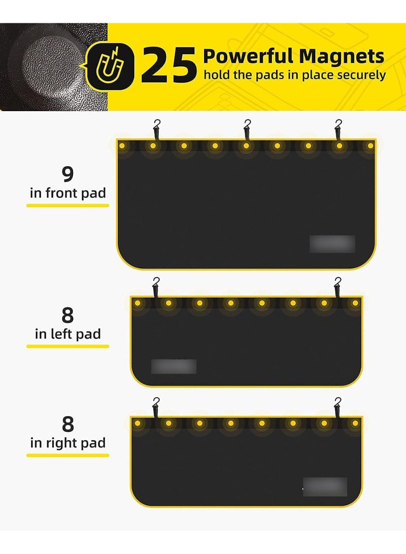 Generic 3-Piece Automotive Magnetic Fender Covers for Mechanics,Car fender accessories Microfiber Leather Car Fender Protector Mats for SUV or Light Trucks  - Image 5