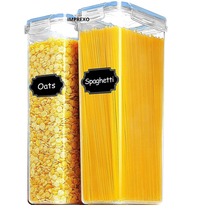 IMPREXO Air Tight Food Storage Containers Kitchen Containers For Storage Set Plastic Storage Box For Kitchen Airtight Containers Storage Jar Set For Kitchen Storage (Pack of 2, 2150 ML) - Image 3