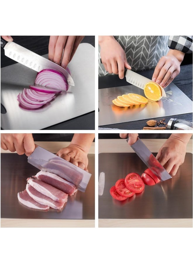 NODIHZUJ ألواح تقطيع نوديهزوج من التيتانيوم - ألواح تقطيع من التيتانيوم، 100% تيتانيوم نقي، تضمن النكهة الأصلية للمكونات، سهلة التنظيف وخالية من الشوائب. (13.5 * 9) - Image 2