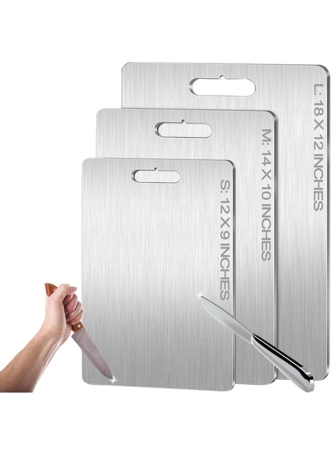 NODIHZUJ ألواح تقطيع نوديهزوج من التيتانيوم - ألواح تقطيع من التيتانيوم، 100% تيتانيوم نقي، تضمن النكهة الأصلية للمكونات، سهلة التنظيف وخالية من الشوائب. (13.5 * 9) - Image 1