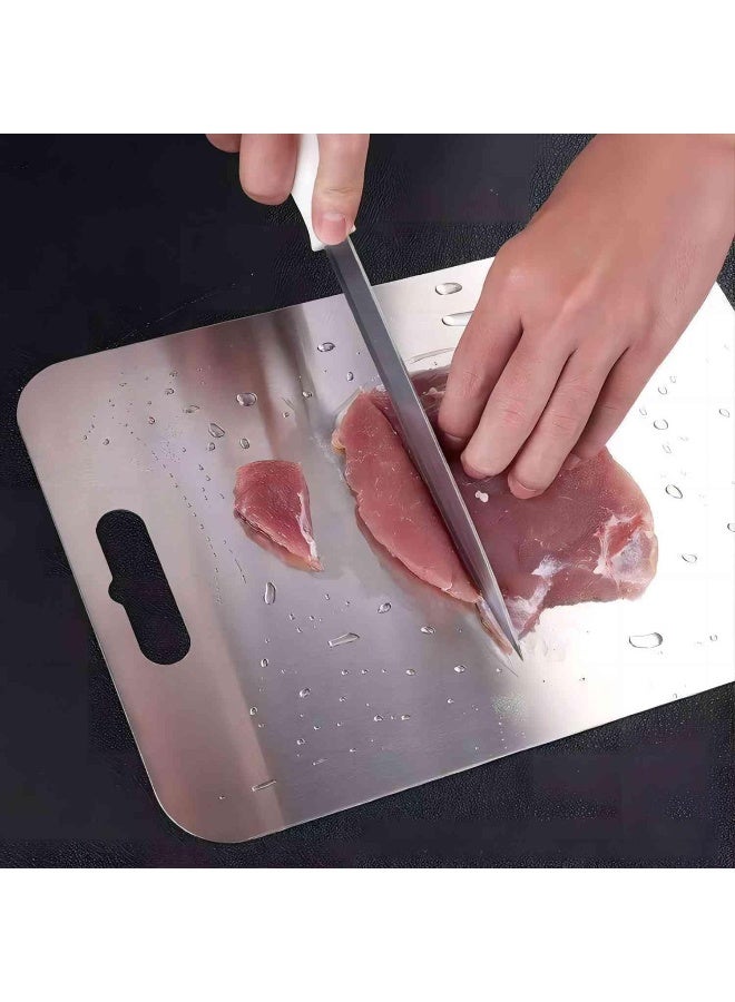 NODIHZUJ ألواح تقطيع نوديهزوج من التيتانيوم - ألواح تقطيع من التيتانيوم، 100% تيتانيوم نقي، تضمن النكهة الأصلية للمكونات، سهلة التنظيف وخالية من الشوائب. (13.5 * 9) - Image 4