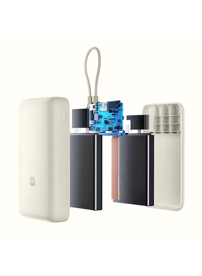 Xiaomi 20000 mAh Built In Cable Power Bank 33W Type-C Two way Fast Charging Mi Portable Powerbank For iPhone 15 Xiaomi 14 - Gold - Image 4