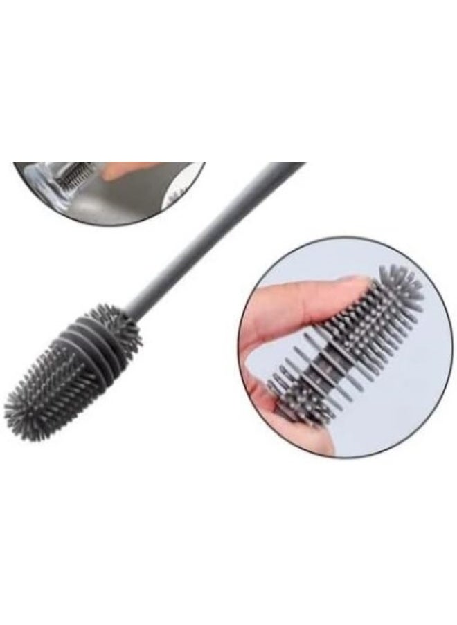 Generic - Mug Brush - Silicone Head Cleaning Brush with Long Handle, for Narrow-Nose Jugs and Thermoses - Bottle Cleaning Brush with Flexible Corners - Clean Inside Bottles with Ease - Practical and Effective Brush - Say Goodbye to Difficult Corners - Bottle Brush with Comfortable Handle and Deep Cleaning - Decorative Bottle Brush - An Aesthetic Touch to Any Table or Kitchen - Arrange and Coordinate Your Bottles Elegantly - Modern and Practical Bottle Brush - Mug Brush - Image 1