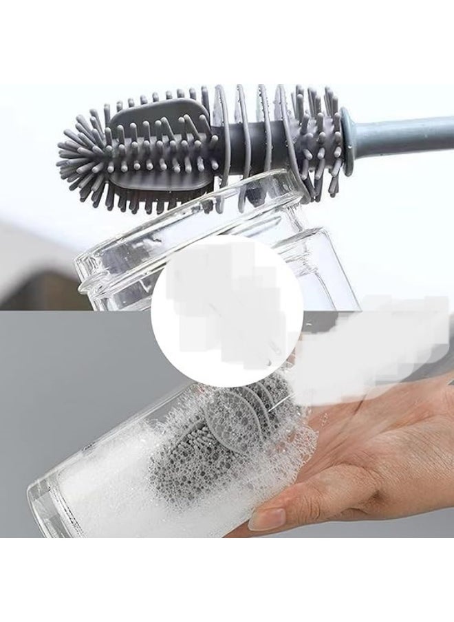 Generic - Mug Brush - Silicone Head Cleaning Brush with Long Handle, for Narrow-Nose Jugs and Thermoses - Bottle Cleaning Brush with Flexible Corners - Clean Inside Bottles with Ease - Practical and Effective Brush - Say Goodbye to Difficult Corners - Bottle Brush with Comfortable Handle and Deep Cleaning - Decorative Bottle Brush - An Aesthetic Touch to Any Table or Kitchen - Arrange and Coordinate Your Bottles Elegantly - Modern and Practical Bottle Brush - Mug Brush - Image 1