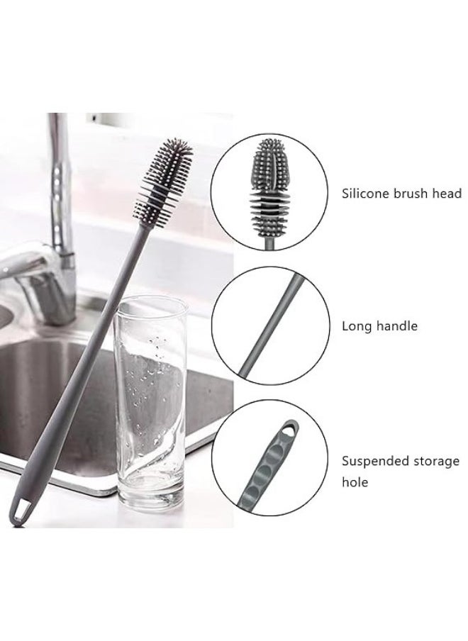 Generic - Mug Brush - Silicone Head Cleaning Brush with Long Handle, for Narrow-Nose Jugs and Thermoses - Bottle Cleaning Brush with Flexible Corners - Clean Inside Bottles with Ease - Practical and Effective Brush - Say Goodbye to Difficult Corners - Bottle Brush with Comfortable Handle and Deep Cleaning - Decorative Bottle Brush - An Aesthetic Touch to Any Table or Kitchen - Arrange and Coordinate Your Bottles Elegantly - Modern and Practical Bottle Brush - Mug Brush - Image 1