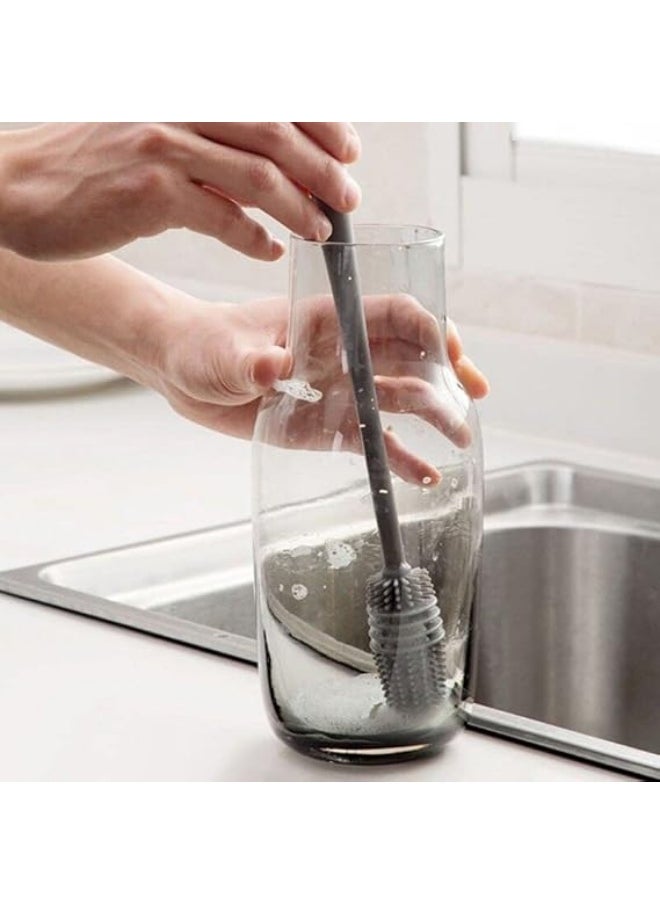 Generic - Mug Brush - Silicone Head Cleaning Brush with Long Handle, for Narrow-Nose Jugs and Thermoses - Bottle Cleaning Brush with Flexible Corners - Clean Inside Bottles with Ease - Practical and Effective Brush - Say Goodbye to Difficult Corners - Bottle Brush with Comfortable Handle and Deep Cleaning - Decorative Bottle Brush - An Aesthetic Touch to Any Table or Kitchen - Arrange and Coordinate Your Bottles Elegantly - Modern and Practical Bottle Brush - Mug Brush - Image 1