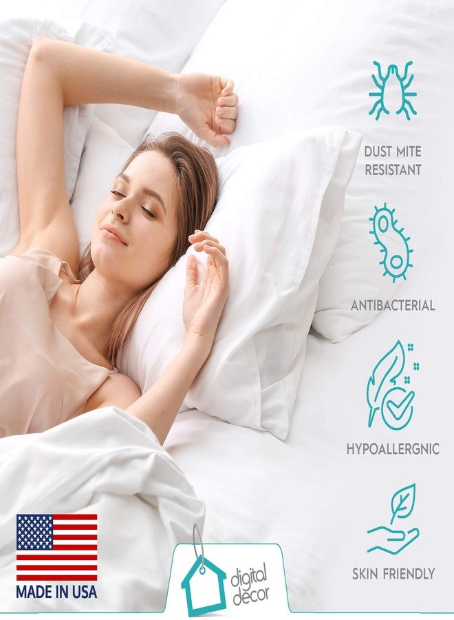 Digital Decor Set of 2 Premium Gold Hotel Pillows for Sleeping- Made in USA - Hypoallergenic Standard Size Pillows with Down Alternative Fiber Fill for Side & Back Sleepers - Plus 2 Free Pillowcases - Image 5