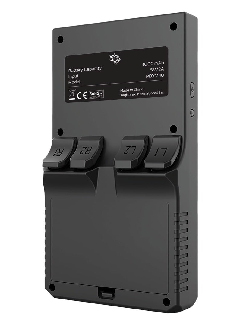 بورودو جهاز الألعاب اليدوي rétro بشاشة مربعة 4 إنش مع لعب حقيقي بتردد 60Hz / بطاقة TF بسعة 256GB / 10 ساعات وقت لعب / شاشة IPS / أداء رباعي النواة / عصا تحكم 3D مزدوجة / 1GB RAM - أسود - Image 2