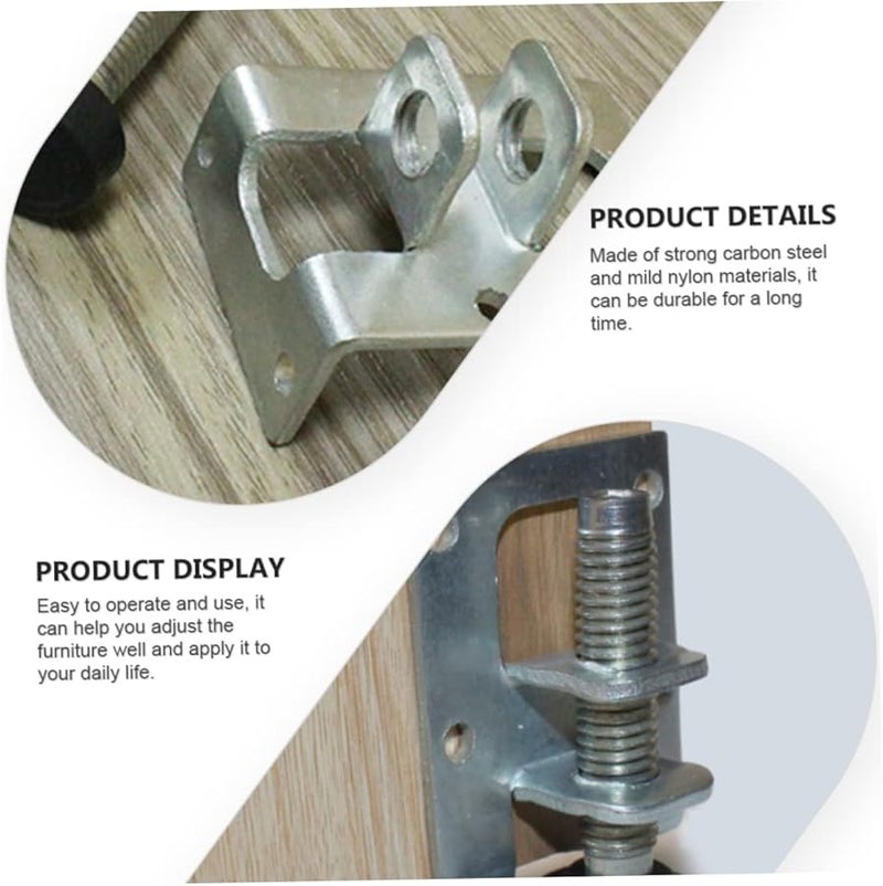 Silver Adjustable Cabinet Leg Levelers 8pcs Furniture Support Feet For Wardrobes Shelves Workbenches - Image 3