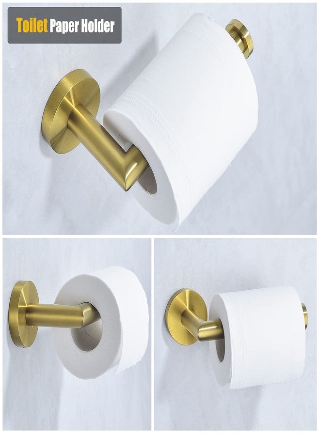 SWHYGER Bathroom Toilet Paper Holder Brushed Gold Wall Mount Toilet Roll Holder SUS304 Stainless Steel,96018-6BG. - Image 2