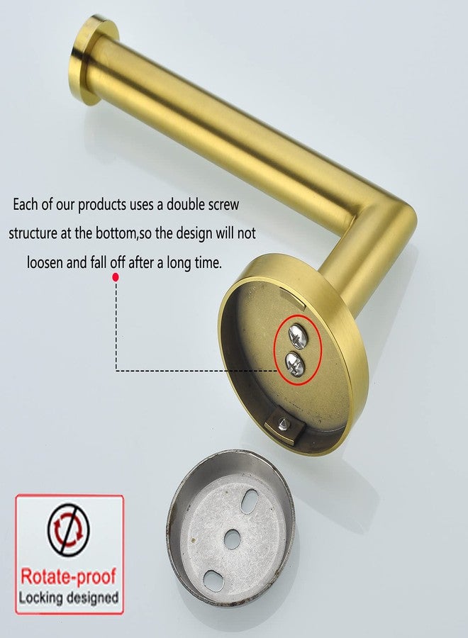 SWHYGER Bathroom Toilet Paper Holder Brushed Gold Wall Mount Toilet Roll Holder SUS304 Stainless Steel,96018-6BG. - Image 3