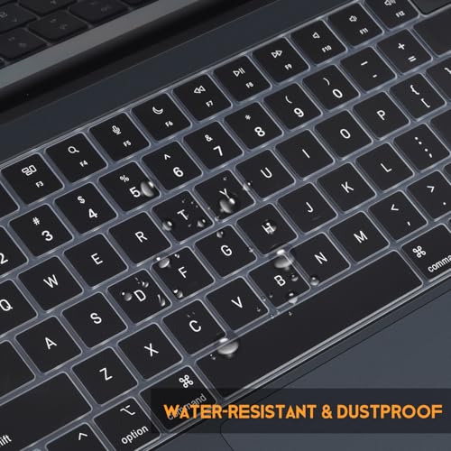CaseBuy Keyboard Cover for 2025 2024 2023 MacBook Air 15 inch M4 M3 M2 Chip A2941 A3114 A3241, 2025 2024 2023 2022 MacBook Air 13.6" M4 M3 M2 A3240 A3113 A2681 US Keyboard Protector -Black - Image 5